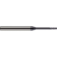 Harvey Tool - Ball End Mills; Mill Diameter (mm): 0.80 ; Mill Diameter (Inch): 1/32 ; Mill Diameter (Decimal Inch): 0.0310 ; Number of Flutes: 4 ; Length of Cut (Inch): 3/32 ; Length of Cut (Decimal Inch): 0.0930 - Exact Industrial Supply