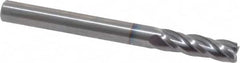 OSG - 3/16", 5/8" LOC, 3/16" Shank Diam, 2" OAL, 4 Flute, Solid Carbide Square End Mill - Single End, TiCN Finish, Spiral Flute, 30° Helix, Centercutting, Right Hand Cut, Right Hand Flute, Series 404 - Americas Industrial Supply