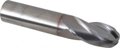 OSG - 3/4" Diam, 1-1/2" LOC, 4 Flute Solid Carbide Ball End Mill - TiCN Finish, Single End, 4" OAL, 3/4" Shank Diam, Spiral Flute - Americas Industrial Supply