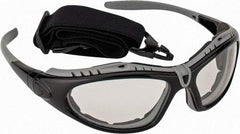 PRO-SAFE - Size Universal, Clear Polycarbonate Anti-Fog & Scratch Resistant Lens, Hybrid Safety Glasses/Goggles - Indirect Vent, Black Polycarbonate Frame - Americas Industrial Supply