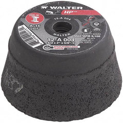 WALTER Surface Technologies - 4" Diam, Surface Grinding Wheel - Aluminum Oxide/Silicon Carbide Blend, Type 11, 9,100 Max RPM, Resinoid Bond - Americas Industrial Supply