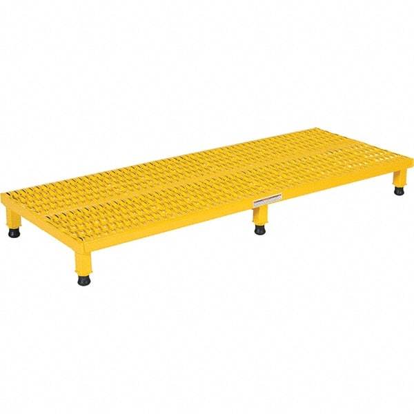 Vestil - 5" High x 24" Wide x 60" Deep, Yellow Step Stand - Steel, 500 Lb Capacity - Americas Industrial Supply