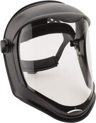 Uvex - Acrylonitrile Butadiene Styrene (ABS) Black Ratchet Adjustment, Face Shield & Headgear Set - 14-1/4" Wide x 9-3/8" High, Anti-Fog, Clear Window - Americas Industrial Supply