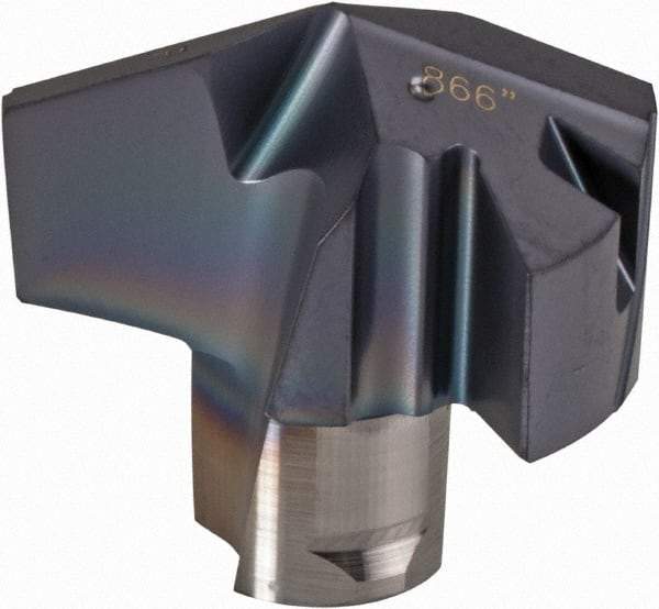 Iscar - Series ICP, 0.866" Diam Grade IC908 140° Replaceable Drill Tip - Carbide, TiAlN/TiN Finish, 22 Seat Size - Americas Industrial Supply