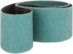 Made in USA - 3" Wide x 79" OAL, 60 Grit, Zirconia Alumina Abrasive Belt - Zirconia Alumina, Coarse, Coated, Y Weighted Cloth Backing, Wet/Dry - Americas Industrial Supply