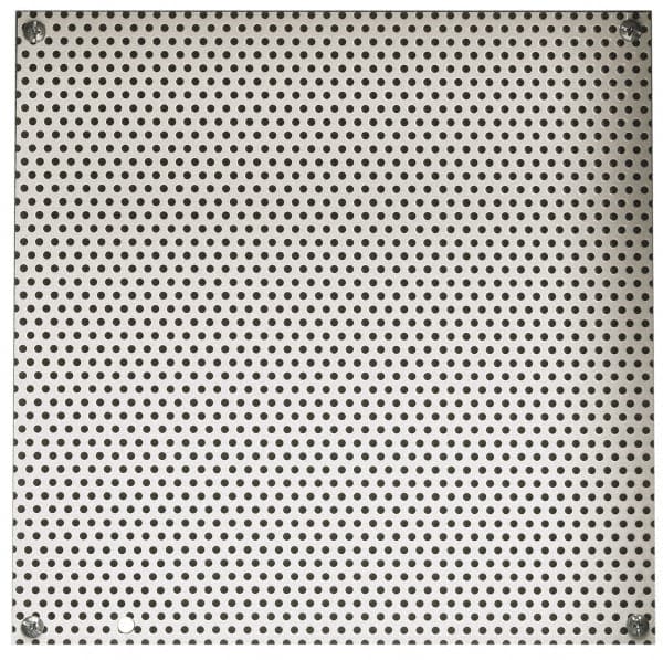 Cooper B-Line - 4-1/4" OAW x 6-1/4" OAH Powder Coat Finish Electrical Enclosure Perforated Panel - 8" x 6" Box, 16 Gauge Steel, Use with 864-1/866-1 - Americas Industrial Supply