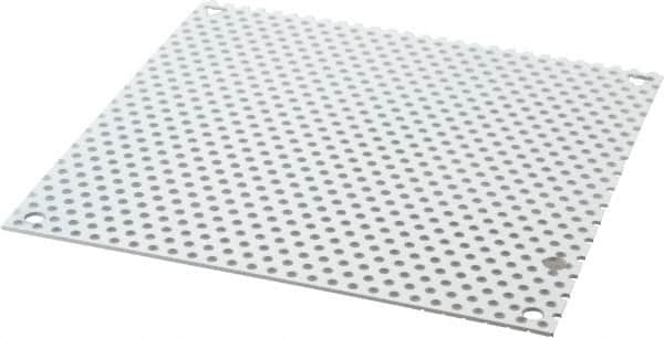 Cooper B-Line - 6-7/8" OAW x 6-7/8" OAH Powder Coat Finish Electrical Enclosure Perforated Panel - 8" x 8" Box, 16 Gauge Steel, Use with 884-12CHC/886-12CHC - Americas Industrial Supply