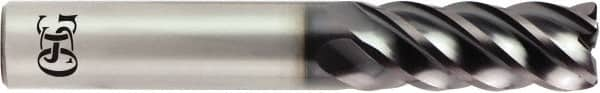 OSG - 1/4", 5 Flute, Solid Carbide, 0.015" Corner Radius End Mill - 2-1/2" OAL, 5/8" LOC - Americas Industrial Supply