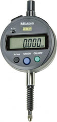 Mitutoyo - 0 to 12.7mm Range, 0.00005" Graduation, Electronic Drop Indicator - Lug Back, Accurate to 0.0001", English & Metric System, LCD Display - Americas Industrial Supply