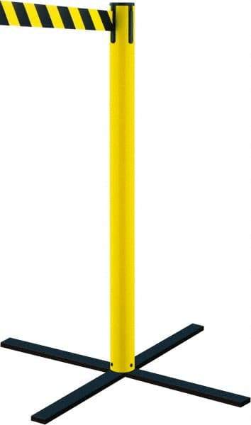 Tensator - 38" High Aluminum Pedestrian Stowaway Post - 7-1/2' Long Rope - Americas Industrial Supply