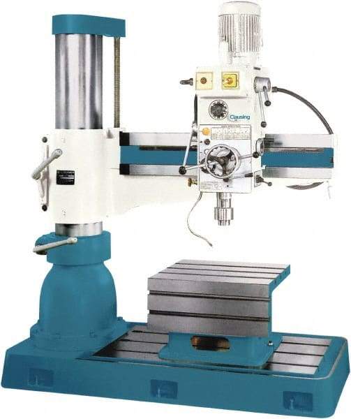 Clausing - 43.3" Swing, Geared Head Radial Arm Drill Press - 12 Speed, 3 hp, Three Phase - Americas Industrial Supply