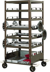 Tensator - 450 Lb Capacity, 32" Wide x 32" Long x 72" High Storage Rack Cart - 6 Shelf, Steel, Rubber Casters - Americas Industrial Supply