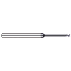 Harvey Tool - 0.9mm, 0.052" LOC, 1/8" Shank Diam, 2-1/2" OAL, 3 Flute Solid Carbide Square End Mill - Exact Industrial Supply