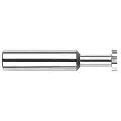 Harvey Tool - 5/8" Cut Diam, 1/8" Cut Width, 5/8" Shank, Straight-Tooth Woodruff Keyseat Cutter - Exact Industrial Supply