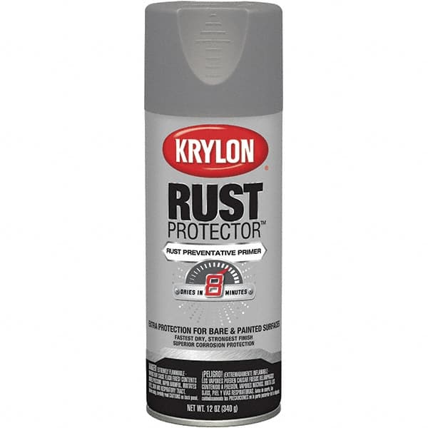 Krylon - 12 oz Gray Primer Automotive Heat Resistant Paint - Flat Finish, Comes in Aerosol Can - Americas Industrial Supply