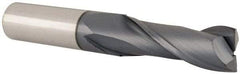 Accupro - 5/8", 1-3/4" LOC, 5/8" Shank Diam, 4" OAL, 2 Flute, Solid Carbide Square End Mill - Single End, TiAlN Finish, Spiral Flute, 30° Helix, Centercutting, Right Hand Cut, Right Hand Flute - Americas Industrial Supply