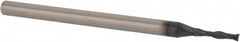 Accupro - 1/16", 5/16" LOC, 1/8" Shank Diam, 2" OAL, 2 Flute, Solid Carbide Square End Mill - Single End, TiAlN Finish, Spiral Flute, 30° Helix, Centercutting, Right Hand Cut, Right Hand Flute - Americas Industrial Supply