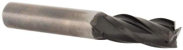 Accupro - 3/8", 7/8" LOC, 3/8" Shank Diam, 2-1/2" OAL, 4 Flute, Solid Carbide Square End Mill - Single End, Diamond Finish, Spiral Flute, 30° Helix, Centercutting, Right Hand Cut, Right Hand Flute - Americas Industrial Supply