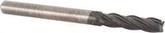 Accupro - 1/8", 1/2" LOC, 1/8" Shank Diam, 1-1/2" OAL, 4 Flute, Solid Carbide Square End Mill - Single End, Diamond Finish, Spiral Flute, 30° Helix, Centercutting, Right Hand Cut, Right Hand Flute - Americas Industrial Supply