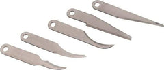 Excel - 5 Piece Steel Hobby Blade - 2-5/16" OAL, 0.031" Blade Thickness - Americas Industrial Supply