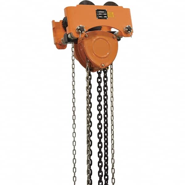 Vestil - 2 Ton Capacity Low Headroom Geared Trolley - 3-1/2" to 8" Flange Width - Americas Industrial Supply