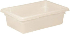 Rubbermaid - Rectangular, White Polyethylene Food Tote Box - 6" High x 12" Wide x 18" Long, with Snap-On Lid - Americas Industrial Supply
