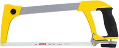 Stanley - 12" Hacksaw - 4-3/4" Throat Depth, ABS/TPR Handle, Contoured Ergonomic D-Style Handle with Thumb Grip - Americas Industrial Supply