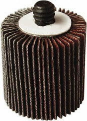 Tru-Maxx - 2" Diam x 1-1/2" Face Width, Medium Aluminum Oxide Coated Mounted Flap Wheel - 1/4-20 Threaded Mount, 80 Grit, 25,000 Max RPM - Americas Industrial Supply