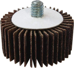 Tru-Maxx - 2" Diam x 1/2" Face Width, Very Fine Aluminum Oxide Coated Mounted Flap Wheel - 1/4-20 Threaded Mount, 180 Grit, 25,000 Max RPM - Americas Industrial Supply