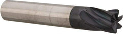 Accupro - 5/8", 8 Flute, Single End, Solid Carbide, 0.03" Corner Radius End Mill - 3" OAL, 25° Helix, Right Hand Flute, 3/4" LOC, Right Hand Cut - Americas Industrial Supply