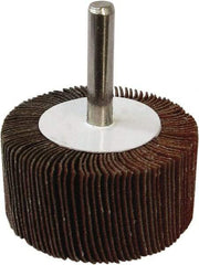 Tru-Maxx - 2" Diam x 1/2" Face Width, Medium Aluminum Oxide Coated Mounted Flap Wheel - 1/4" Shank Mount, 80 Grit, 25,000 Max RPM - Americas Industrial Supply
