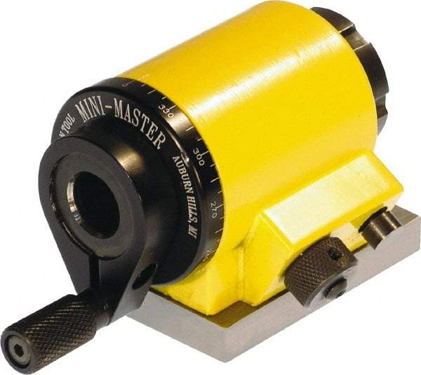 Suburban Tool - ER25 Compatible, 72 Increment, Horizontal Spin Collet Indexer - 1-7/8" High Center, 2-1/4" Wide x 3-3/16" Deep Base, 3" Overall Height, Manual Operation - Americas Industrial Supply