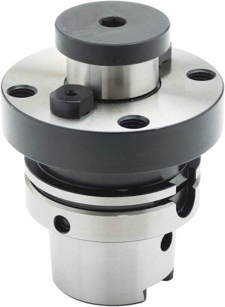 Parlec - HSK100 Taper Shank 2-1/2" Pilot Diam Shell Mill Holder - 2.87" Flange to Nose End Projection, 4.88" Nose Diam, 1-14 Lock Screw, Through-Spindle Coolant - Exact Industrial Supply