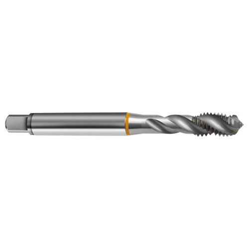 ‎4-40 3FL 2B Cobalt Spiral Flute Semi-Bott Ylw Ring Tap-Bright-40 Degree Helix - Americas Industrial Supply