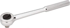 Stanley - 1/2" Drive Round Head Ratchet - Chrome Finish, 10" OAL - Americas Industrial Supply