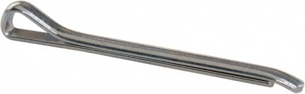 Made in USA - 7/64" Diam x 1-1/2" Long Hammerlock Cotter Pin - Grade 2, Zinc-Plated, Steel - Americas Industrial Supply