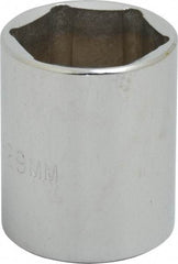 Proto - 1/2" Drive, Standard Hand Socket - 6 Points, 1-3/4" OAL, Chrome Finish - Americas Industrial Supply