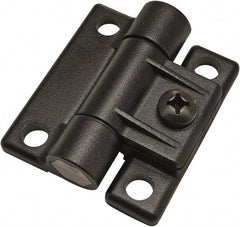 80/20 Inc. - 2-1/4" Long x 2-1/2" Wide x 19.56mm Thick, Adjustable Hinge - Black Acetal, No Finish - Americas Industrial Supply