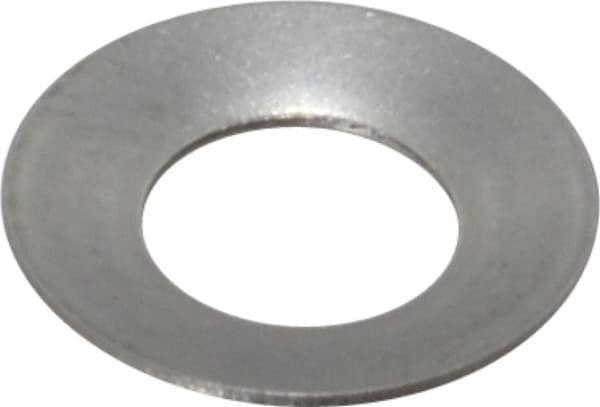 Gardner Spring - #12 Bolt, 0.22" ID, Grade 302 Stainless Steel, Belleville Disc Spring - 7/16" OD, 0.031" High, 0.016" Thick - Americas Industrial Supply
