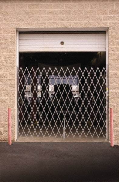 Illinois Engineered Products - 90" High Single Folding Gate - Galvanized Steel, Silver - Americas Industrial Supply