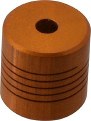 Lovejoy - 1/8" Max Bore Diam, Flexible Screw Hub Coupling - 1/2" OD, 1/2" OAL, Anodized Aluminum - Americas Industrial Supply