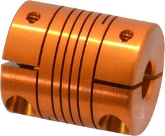 Lovejoy - 1/4" Max Bore Diam, Flexible Clamp Hub Coupling - 3/4" OD, 0.9" OAL, Anodized Aluminum - Americas Industrial Supply