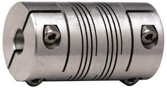 Lovejoy - 1/2" Max Bore Diam, Flexible Clamp Hub Coupling - 1" OD, 1-1/2" OAL, Anodized Aluminum - Americas Industrial Supply