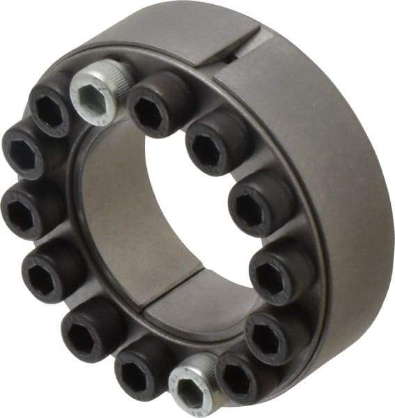 Climax Metal Products - M6 Thread, 1-1/2" Bore Diam, 2.559" OD, Shaft Locking Device - 14 Screws, 12,486 Lb Axial Load, 2.559" OAW, 0.669" Thrust Ring Width, 780 Ft/Lb Max Torque - Americas Industrial Supply