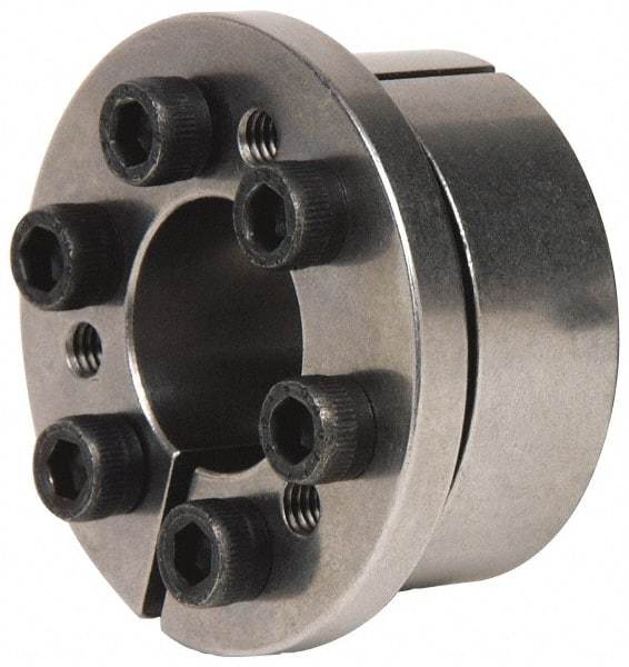 Climax Metal Products - M6 Thread, 1-3/16" Bore Diam, 2.165" OD, Shaft Locking Device - 6 Screws, 7,518 Lb Axial Load, 2.421" OAW, 0.669" Thrust Ring Width, 372 Ft/Lb Max Torque - Americas Industrial Supply