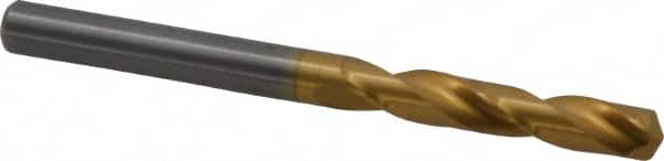 Guhring - 6.8mm 140° Solid Carbide Jobber Drill - TiN Finish, Right Hand Cut, Spiral Flute, Straight Shank, 83mm OAL, SU Point - Americas Industrial Supply