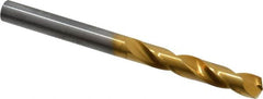 Guhring - Letter I 140° Solid Carbide Jobber Drill - TiN Finish, Right Hand Cut, Spiral Flute, Straight Shank, 83mm OAL, SU Point - Americas Industrial Supply
