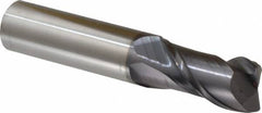 Accupro - 3/4", 2 Flute, Single End, Solid Carbide, 0.06" Corner Radius End Mill - 4" OAL, 40° Helix, Right Hand Flute, 1-1/2" LOC, Right Hand Cut - Americas Industrial Supply