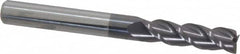 Accupro - 5/16", 1-1/8" LOC, 5/16" Shank Diam, 3" OAL, 3 Flute, Solid Carbide Square End Mill - Single End, AlTiN Finish, Spiral Flute, 40° Helix, Centercutting, Right Hand Cut, Right Hand Flute - Americas Industrial Supply
