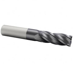 Accupro - 3/4", 4 Flute, Single End, Solid Carbide, 1/8" Corner Radius End Mill - 4" OAL, 40° Helix, Right Hand Flute, 1-1/2" LOC, Right Hand Cut - Americas Industrial Supply